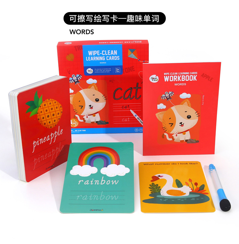 joan miro jar melo kids early educational learning cards reusable wipe clean abc 123 numbering counting letters 幼童学前教育学习卡重复用字母数字
